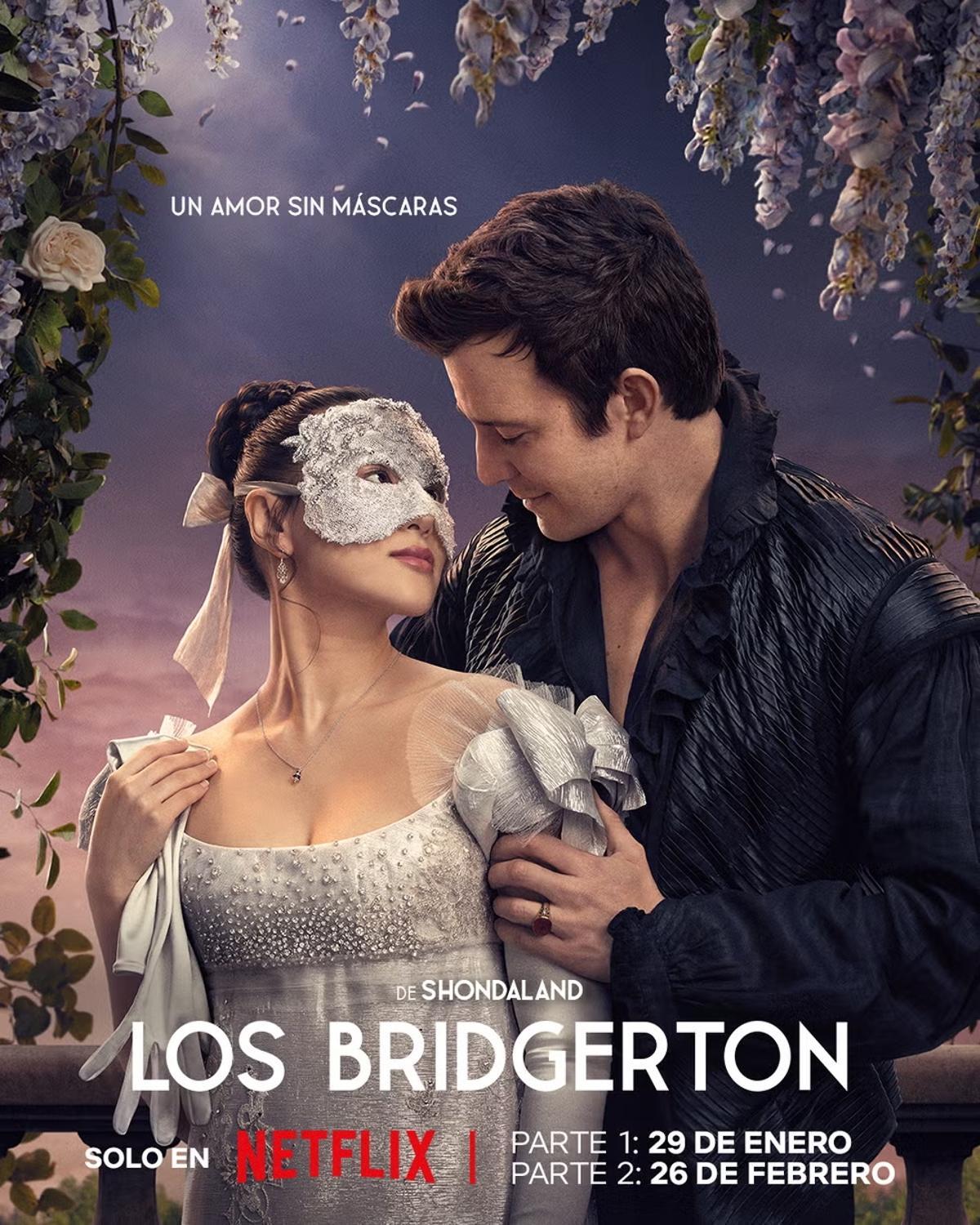 Cartel promocional de la cuarta temporada de 'Los Bridgerton'.