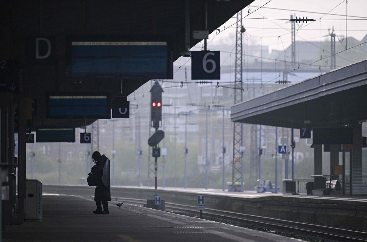 Huelga de los trabajadores del ferrocarril en Alemania. Essen