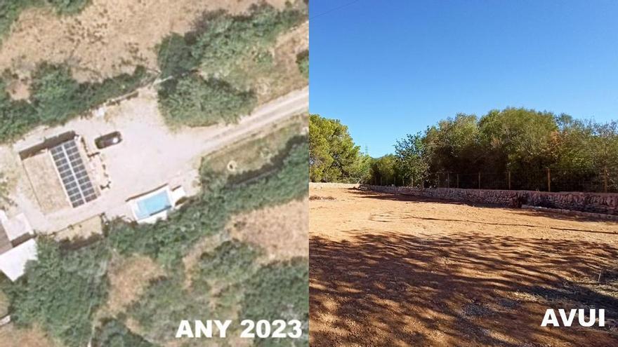 Demolida en Mallorca una vivienda con piscina construida sin licencia en suelo rústico