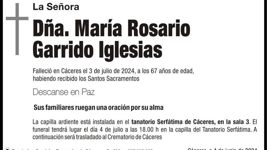 Dña. María Rosario Garrido Iglesias