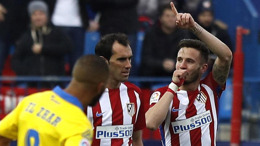 Saúl Níguez celebra su gol ante Las Palmas.