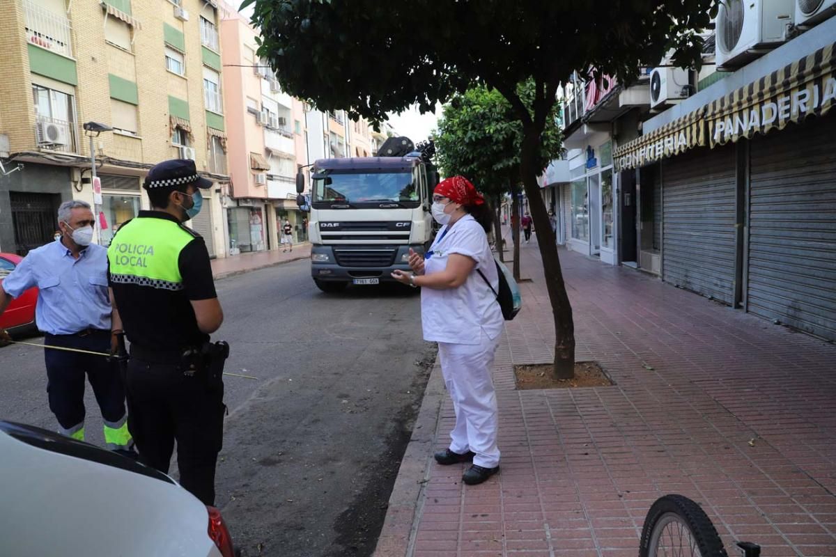 Preparativos para peatonalizar la Viñuela