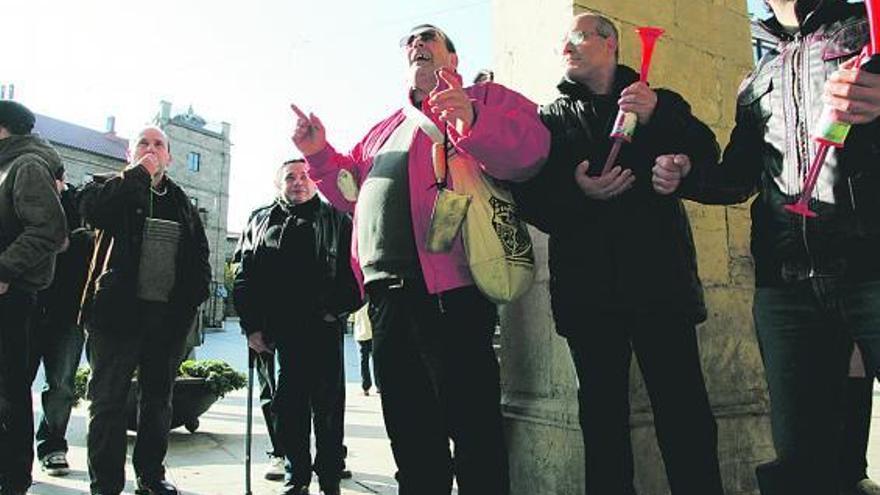 Trabajadores de los planes de empleo, en una pasada protesta.