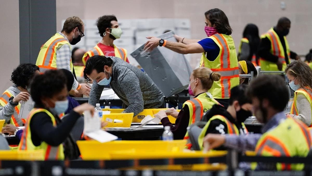 Recuento de votos por correo en Filadelfia, Pensilvania