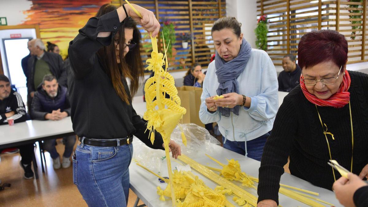 Así promueve Cáritas Elche la tradición de la palma blanca