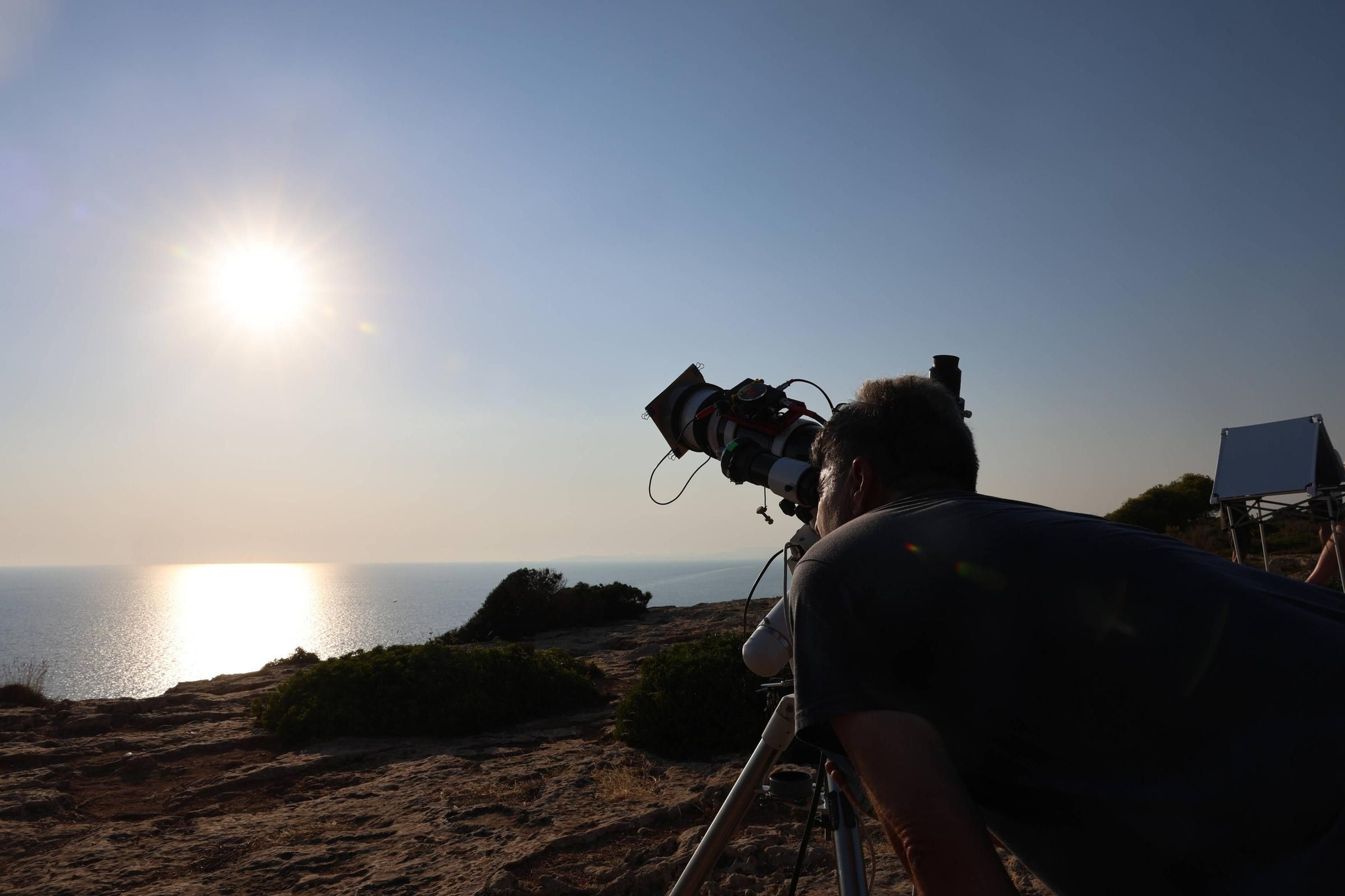 FOTOS | Primera simulación en Baleares del gran eclipse de sol que dentro de un año vendrá a Mallorca