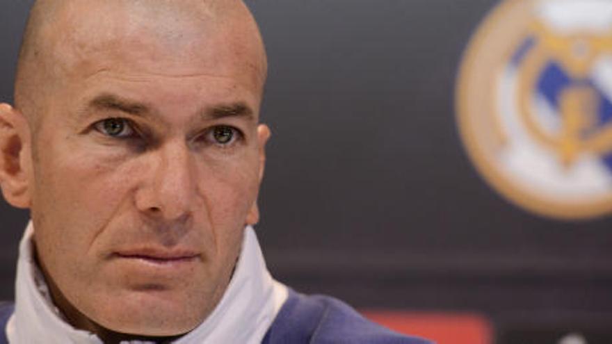 Zidane durante la rueda de prensa.