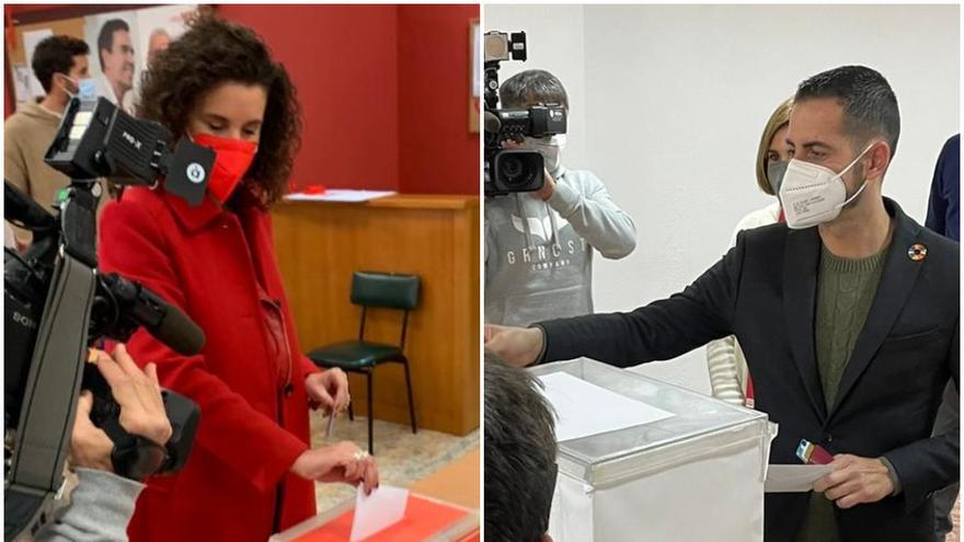 Los dos candidatos a dirigir el PSPV en la provincia de Valencia votan en sus respectivas agrupaciones.