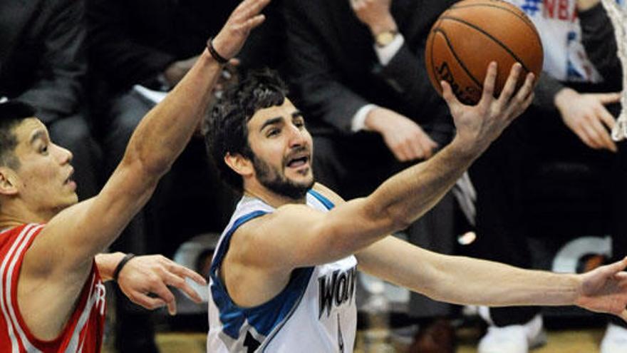 Ricky Rubio durante el partido contra los Rockets.