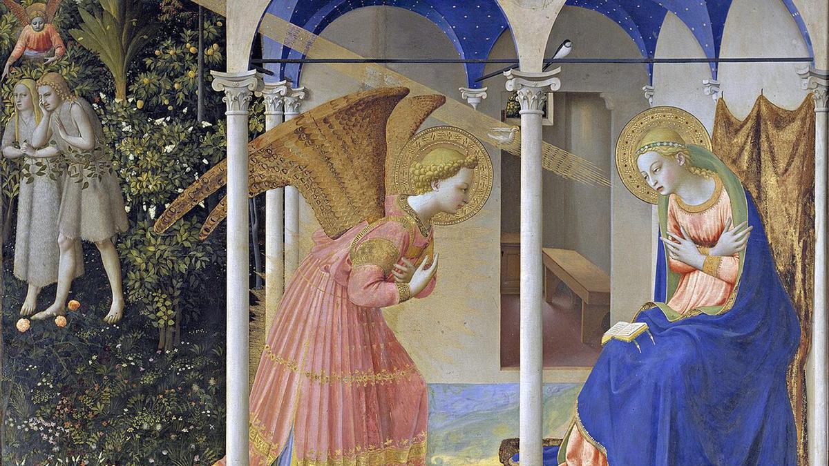 «A Anunciación» (Fra Angelico,  Museo do Prado).