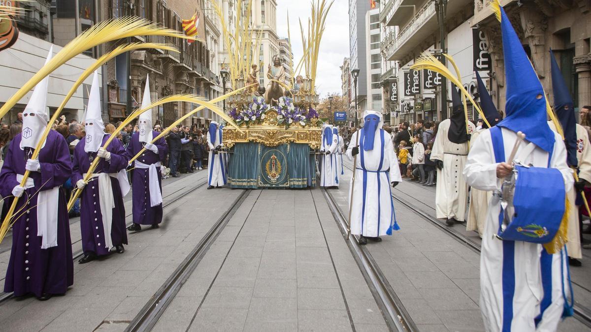 Procesión de la entrada de Jesús en Jerusalén el Domingo de Ramos de 2023