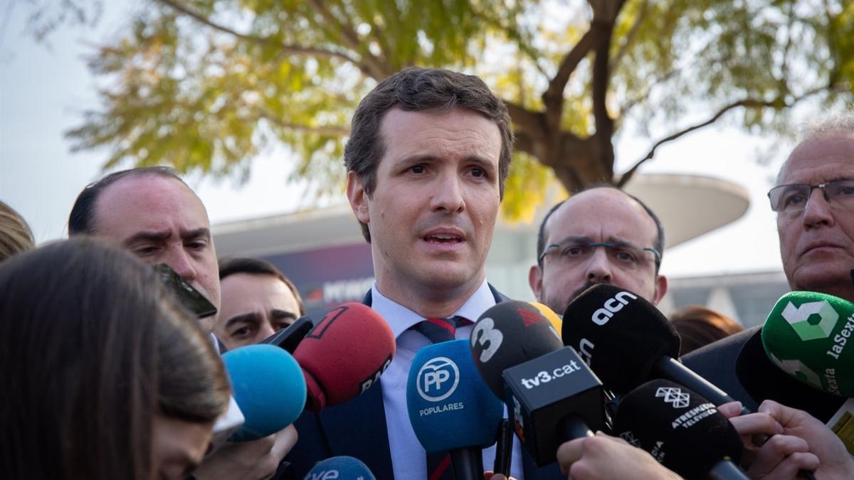 Pablo Casado, tras visitar el Mobile World Congress