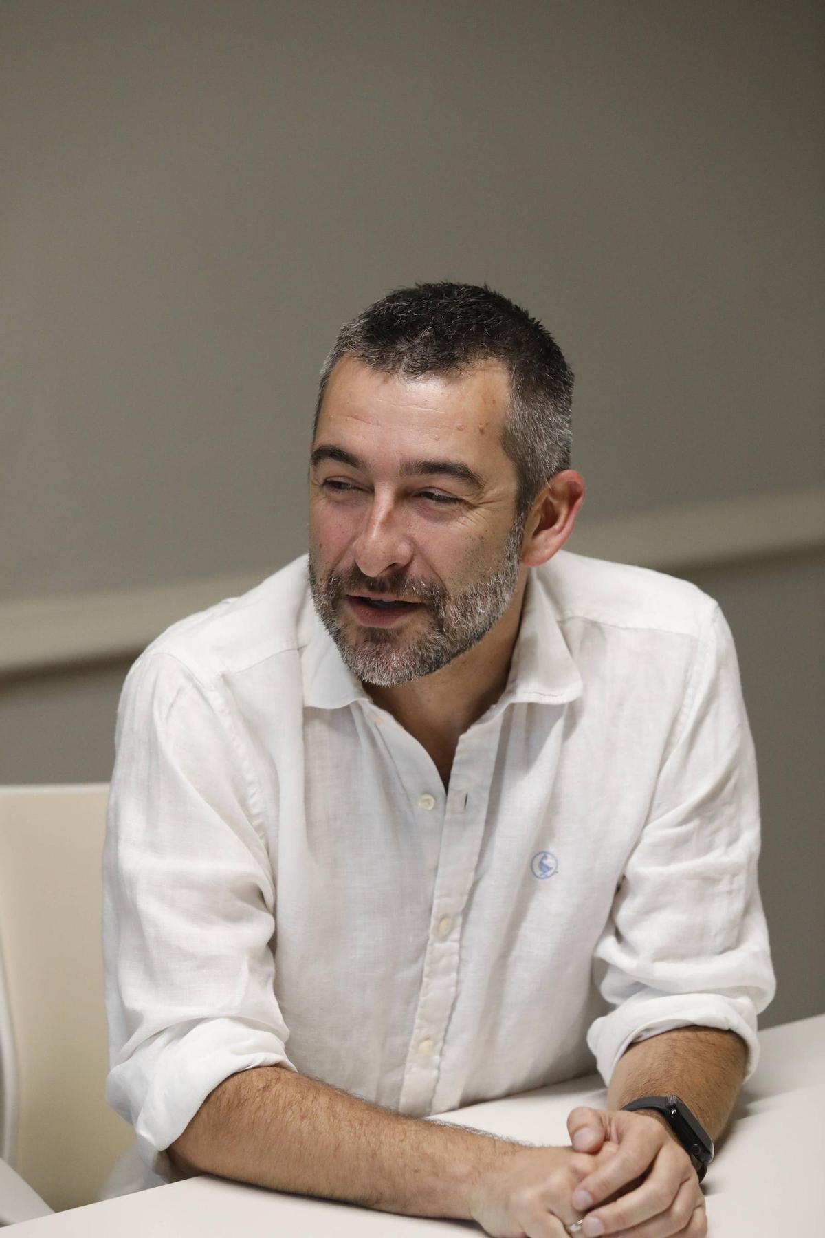 El portavoz socialista, durante la entrevista con LA NUEVA ESPAÑA.