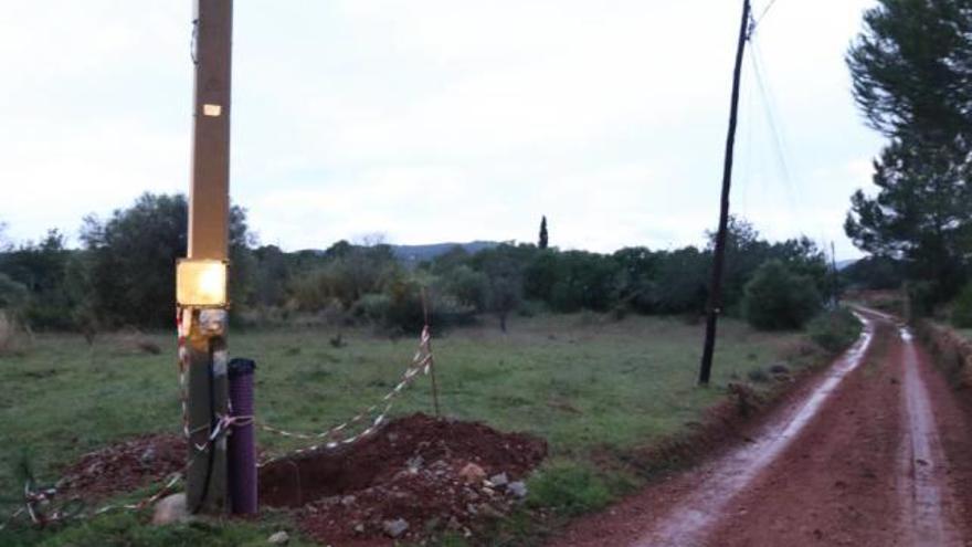 Lugar del siniestro laboral en Santa Eulària, en Eivissa.