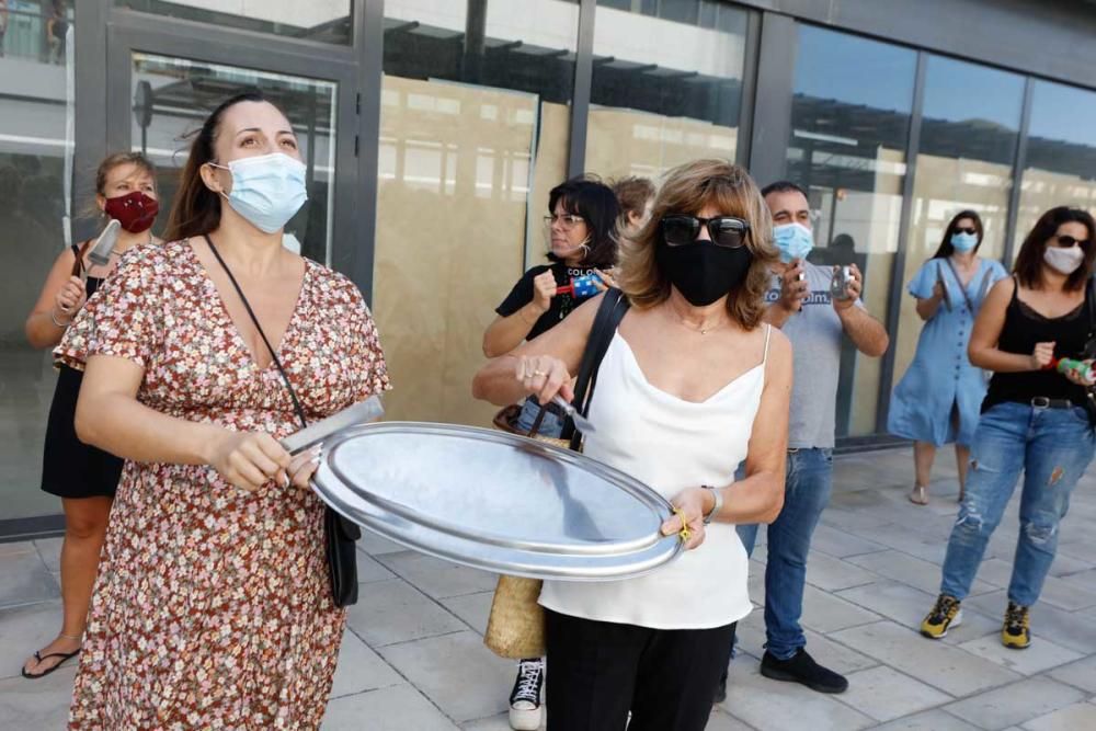 Manifestación de los comerciantes.