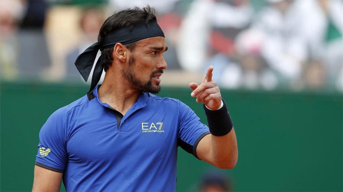 Fognini padece una lesión en el tendón de la corva