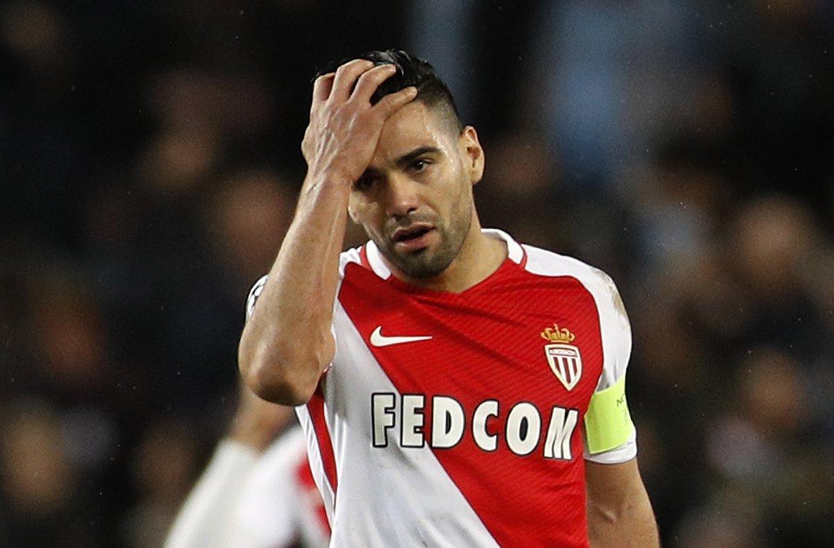 Britain Football Soccer - Manchester City v AS Monaco - UEFA Champions League Round of 16 First Leg - Etihad Stadium, Manchester, England - 21/2/17 Monaco’s Radamel Falcao looks dejected  Reuters / Darren Staples Livepic