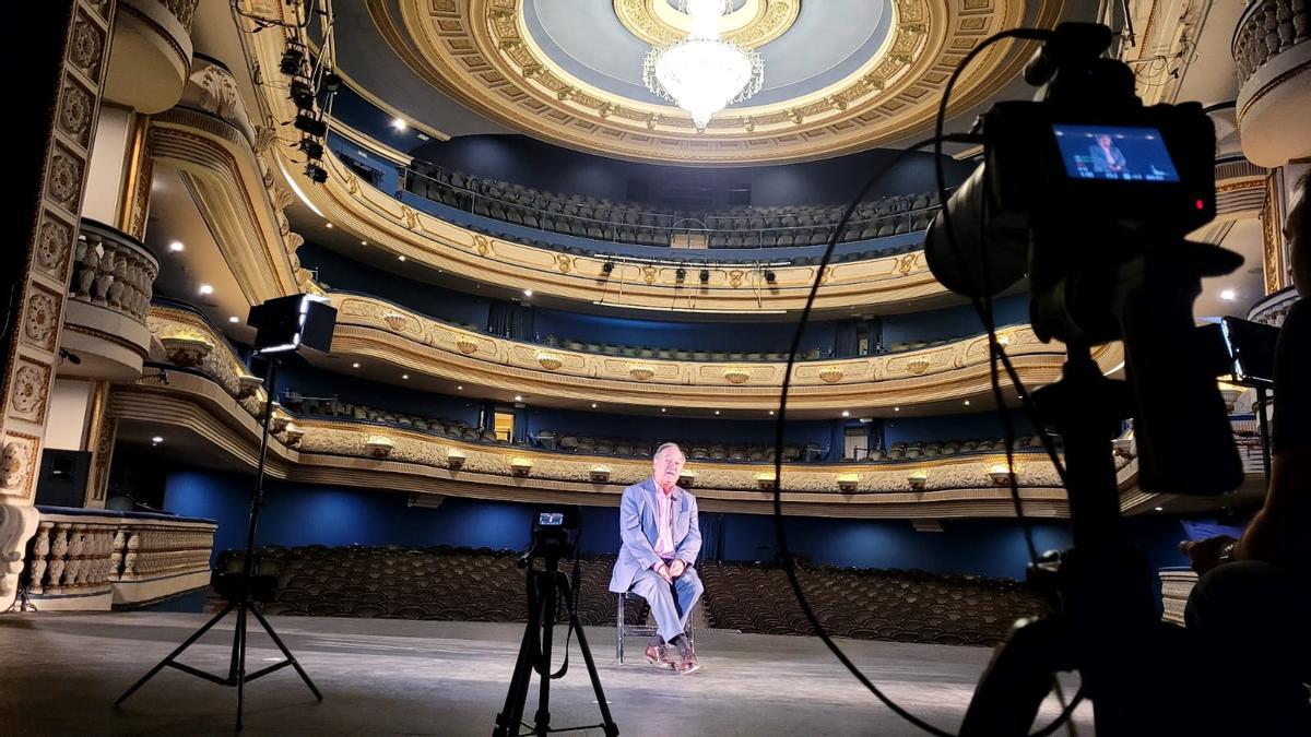 Imagen del rodaje en el Teatro Principal de Alicante