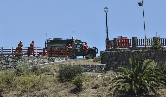 ARTENARA. Incendio en la Cumbre. Efectivos de la UME en Artenara  | 11/08/2019 | Fotógrafo: José Pérez Curbelo