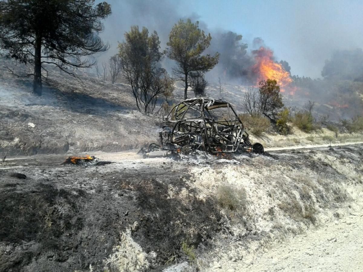 Incendio en la Sierra de Alcubierre