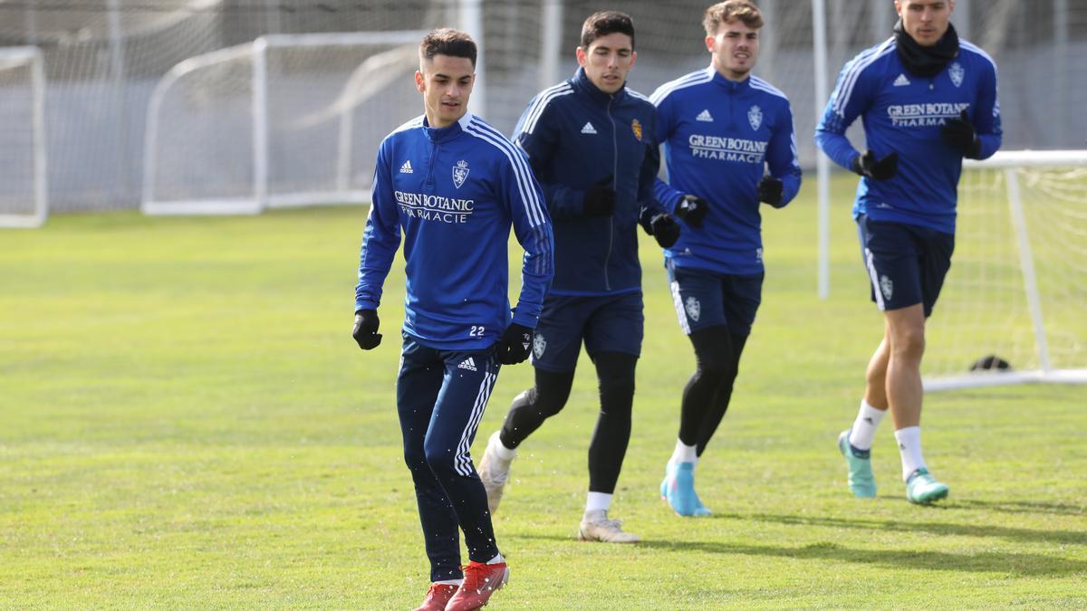 Bermejo, en primer plano en un entrenamiento de esta temporada.