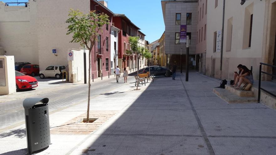 La Plaça de Sant Agustí tras concluir las obras de mejora de la pavimentación