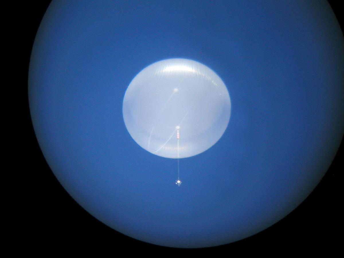 Una imagen de archivo de un globo sonda atmosférico de la NASA.