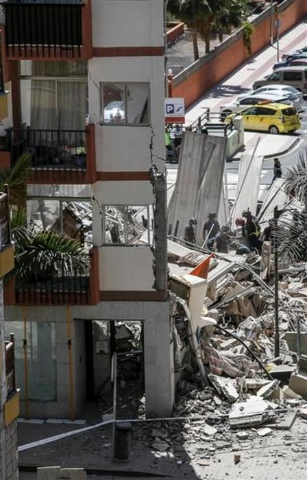 Derrumbe de un edificio de viviendas en Los Cristianos