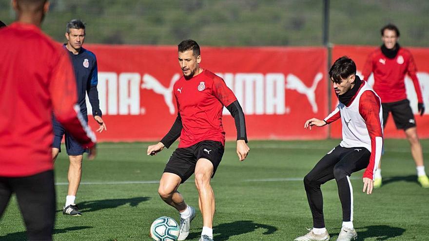 Un entrenament d&#039;aquesta temporada sota les ordres de Pep Lluís Martí a La Vinya.