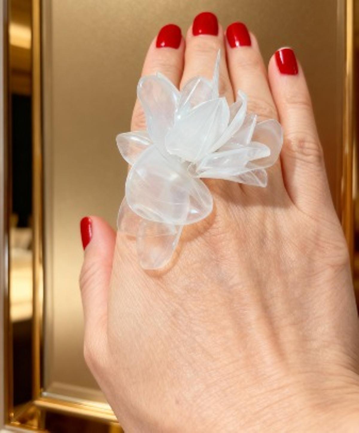 Una de les joies fetes amb plàstic recuperat dels rius