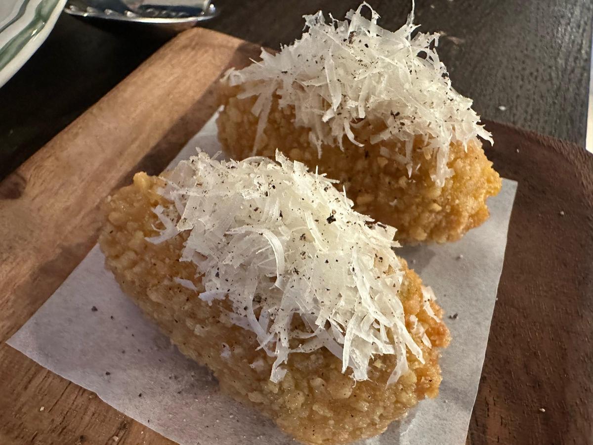 Croqueta de carbonara