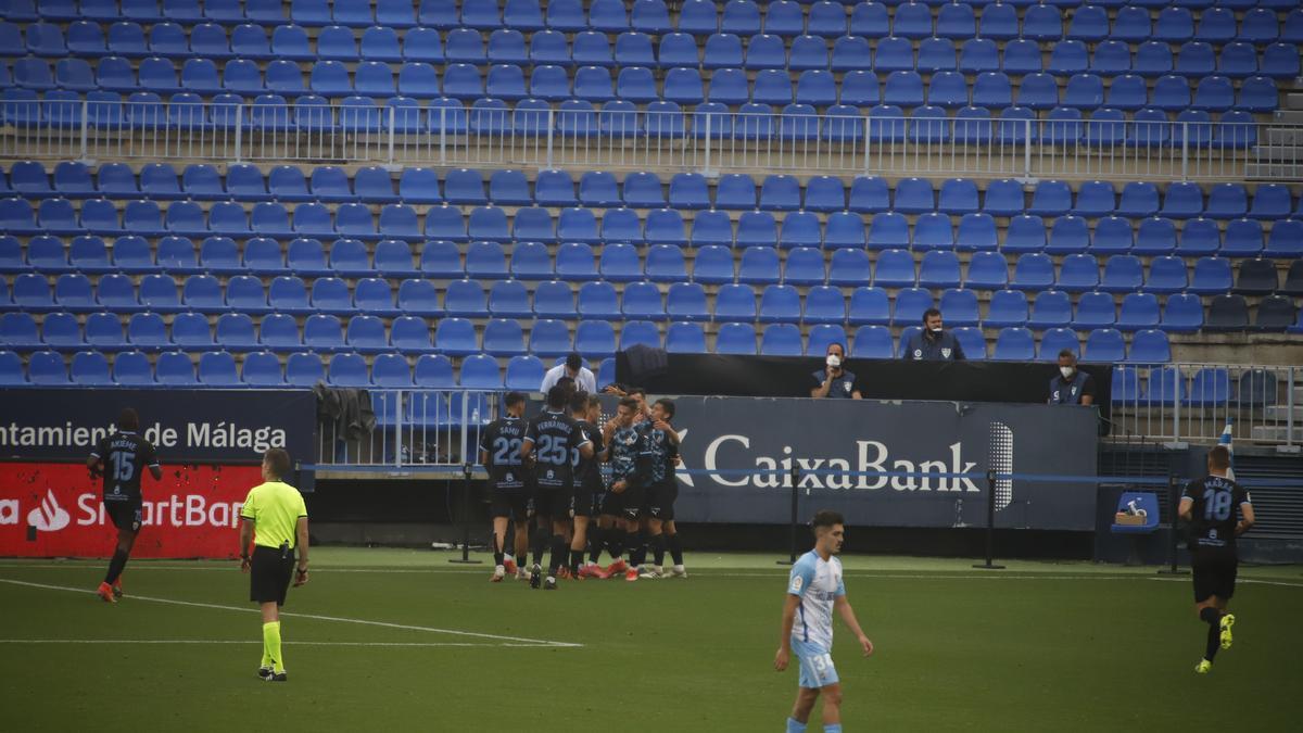 Partido de la Liga Smartbank entre el Málaga CF y el Almería