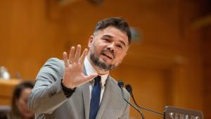 El líder de ERC en el Congreso, Gabriel Rufián, este miércoles.