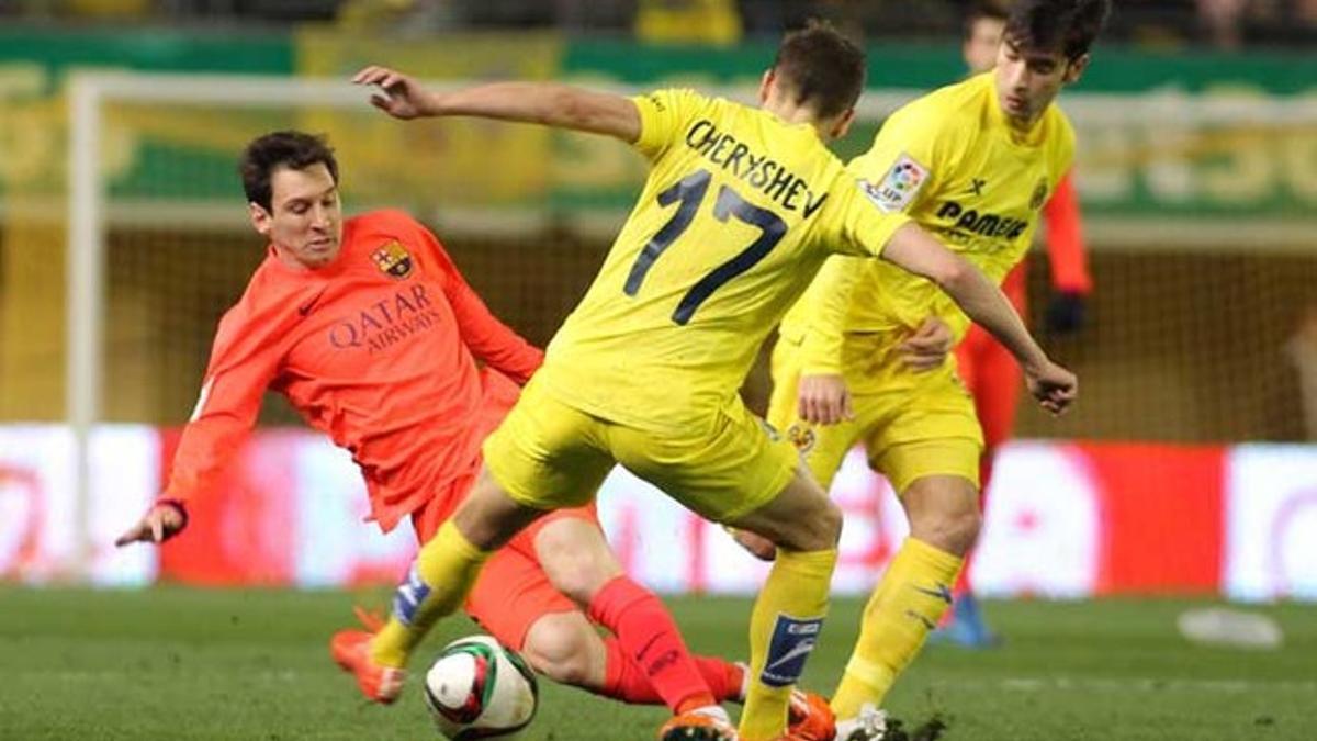 Leo Messi en acción en el Villarreal-Barça