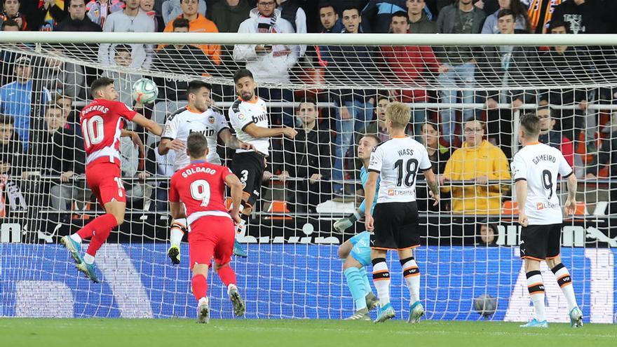 El Granada, en su última visita a Mestalla