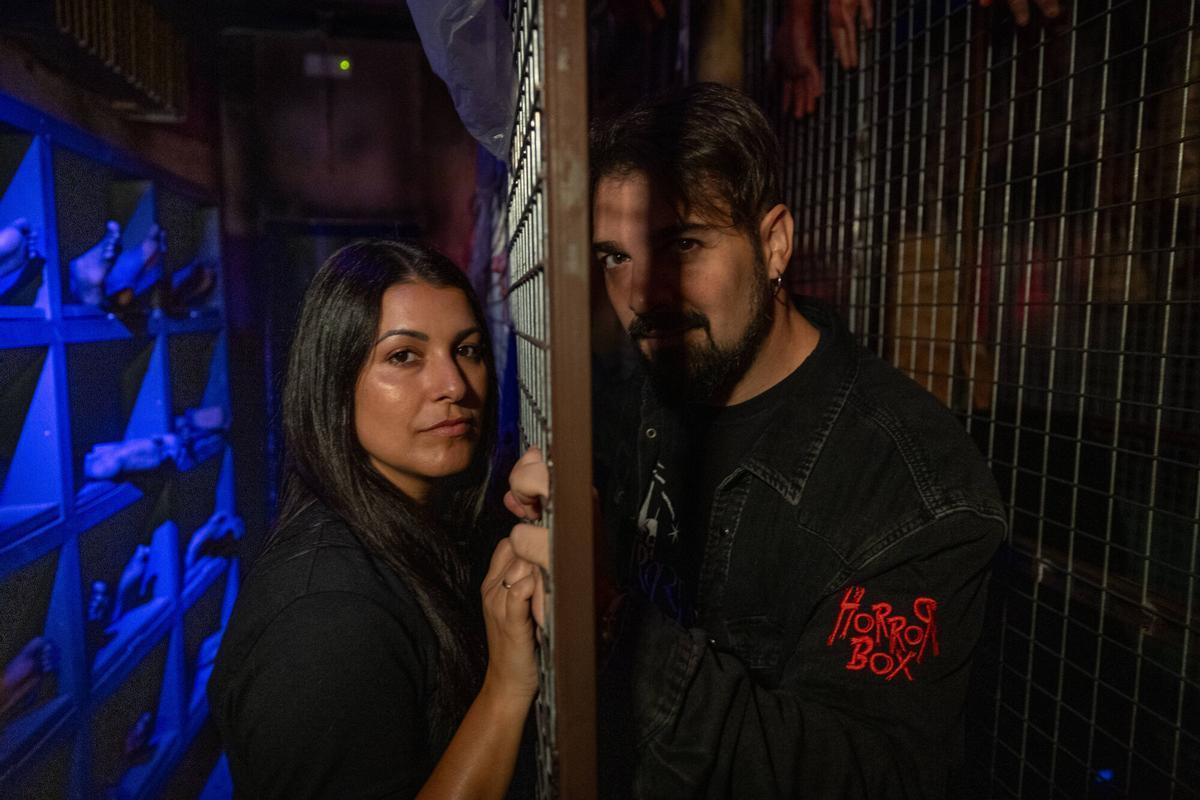Barcelona 15/10/2025 Barceloneando Donde se crean las pesadillas: David Moreno y Cristina Raya,los creadores de de Horrorland,el mejor parque de terror de Europa. AUTOR JORDI OTIX