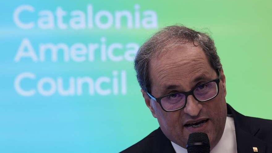 Torra, ayer en Washington, durante la inauguración del Catalonia America Council. // Efe