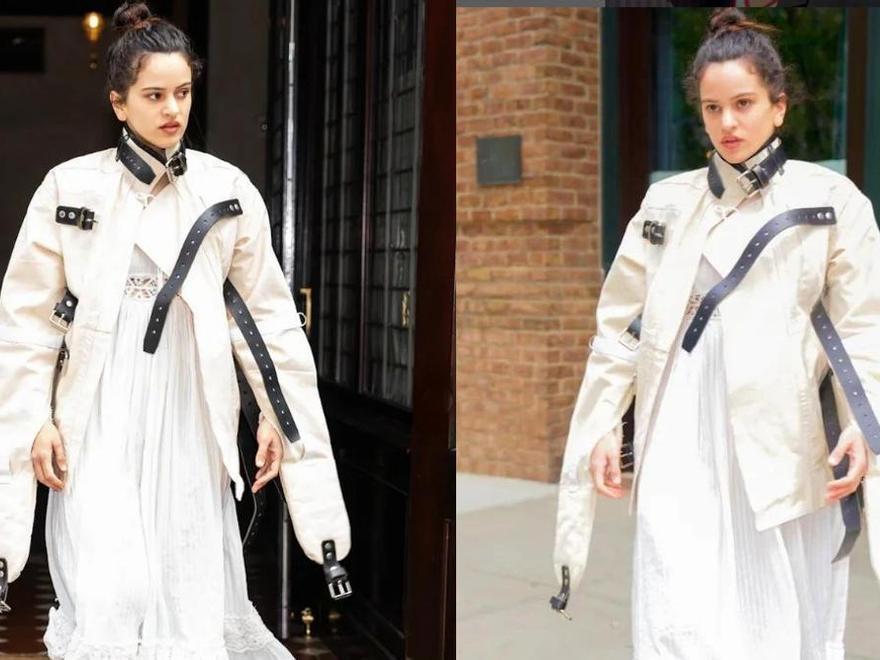 La criticada &#039;camisa de fuerza&#039; de Rosalía en Nueva York es en realidad un guiño a una colaboración icónica de la moda