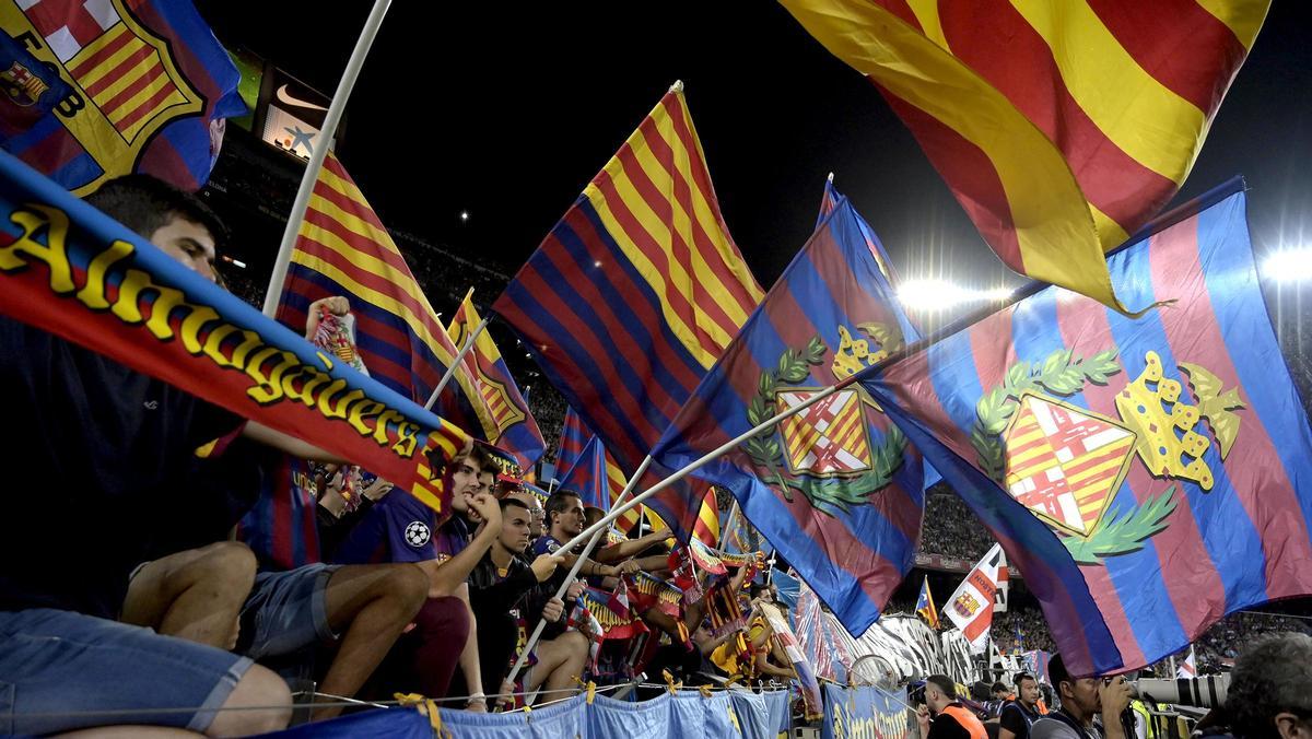 Aficionados del Barça en el Spotify Camp Nou.