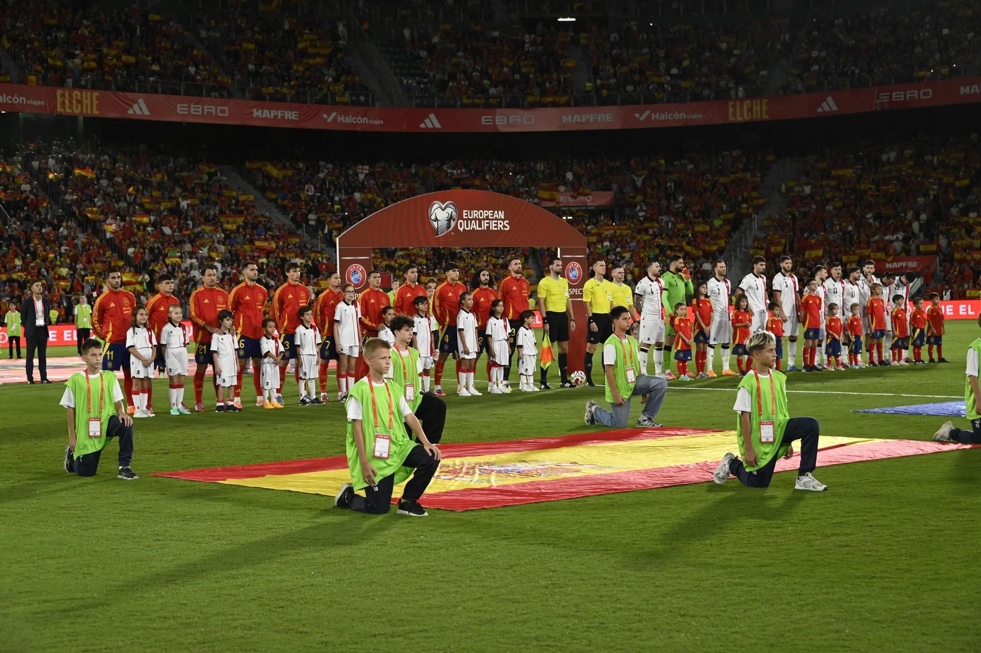 España - Georgia, en imágenes