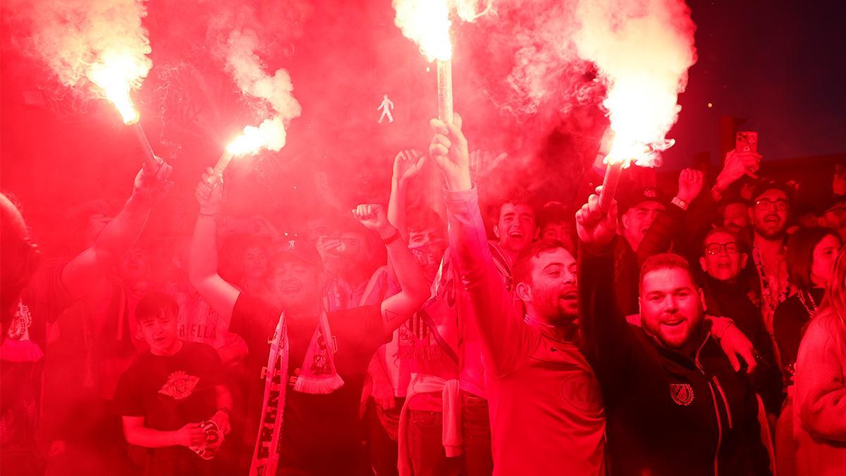 Así ha sido el recibimiento al Atleti en el Metropolitano en los octavos ante el Inter