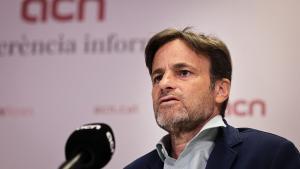 El candidato de los Comuns a las elecciones europeas, Jaume Asens, en rueda de prensa en la ACN