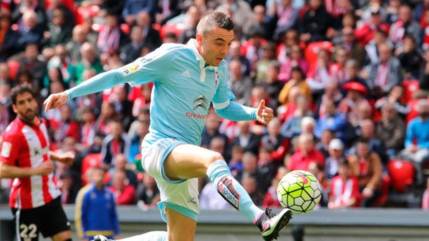 Iago Aspas, en el partido ante el Athletic. //LOF