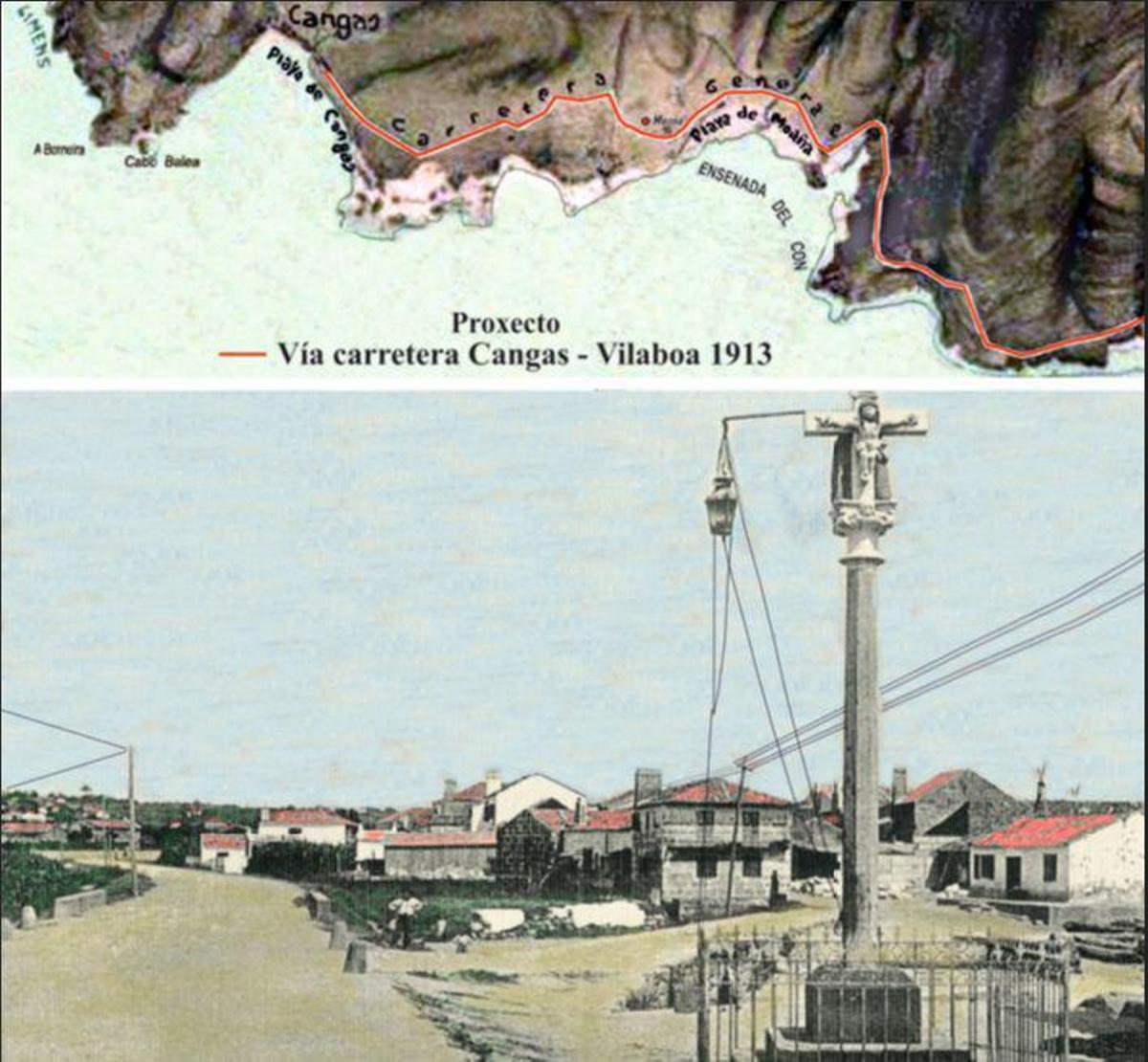 O sistema viario no Morrazo cara o ano 1928