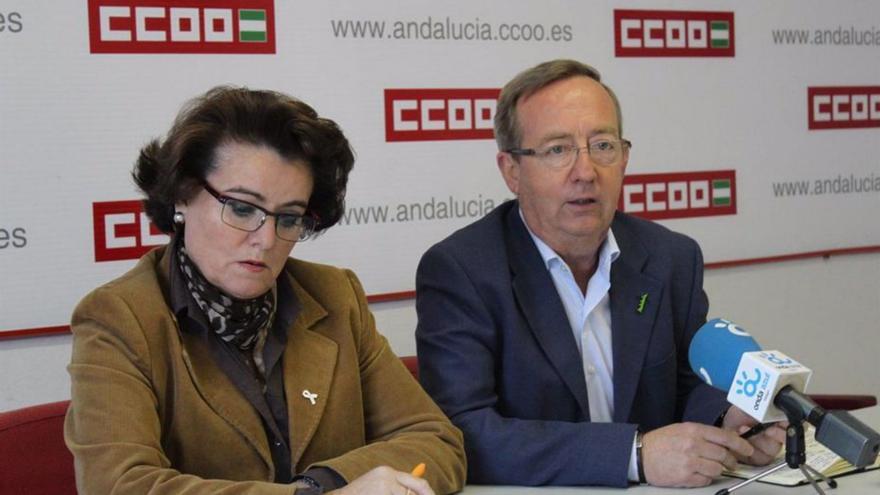 Los dirigentes de CCOO, Lola Villalba y Gonzalo Fuentes