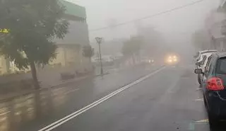 Lluvia intensa en La Palma por la borrasca Claudia