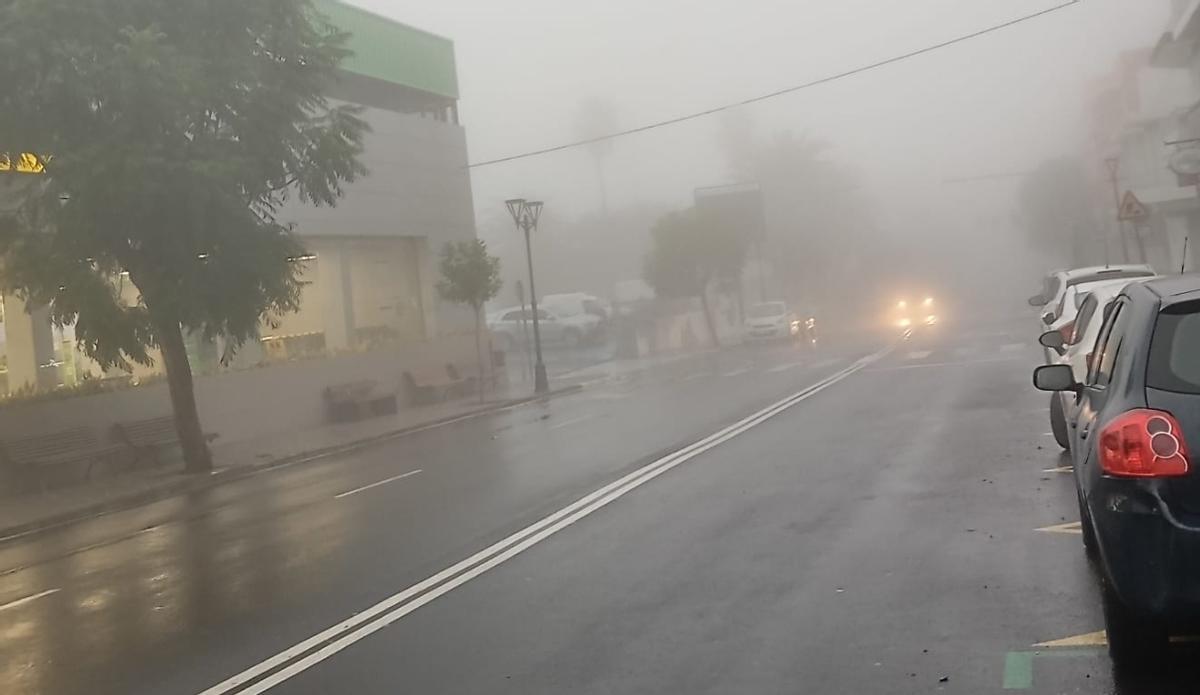 Lluvia en Los Llanos de Aridane.