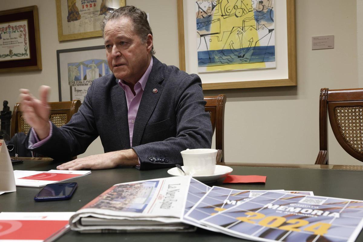 Félix Baragaño, durante la entevista.