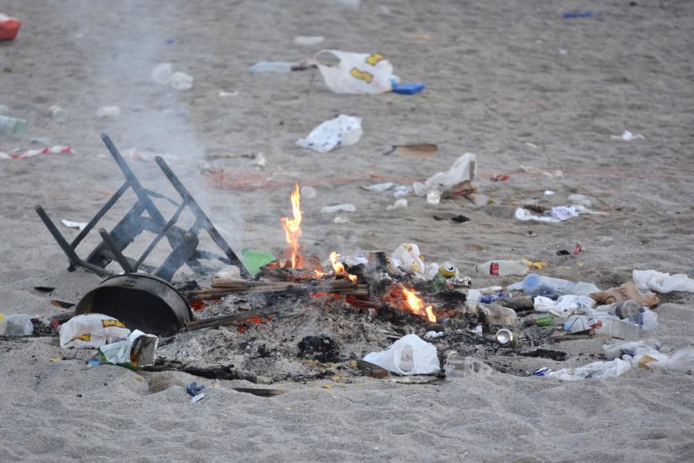 Así amanecieron playas de la ensenada del Orzán