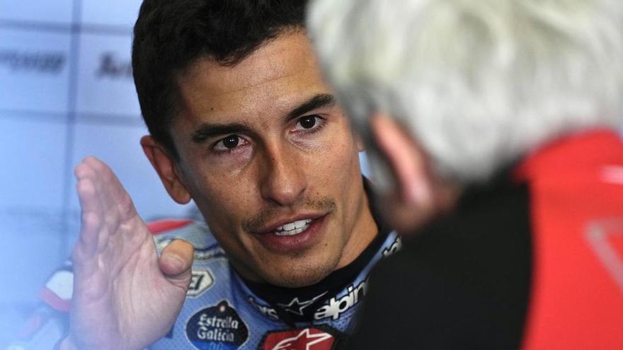 Marc Márquez, hoy, conversando con Gigi Dall&#039;Igna, tras el test de Jerez.